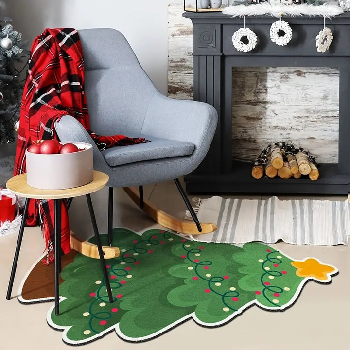 Kerstboomvormige vloerkleed