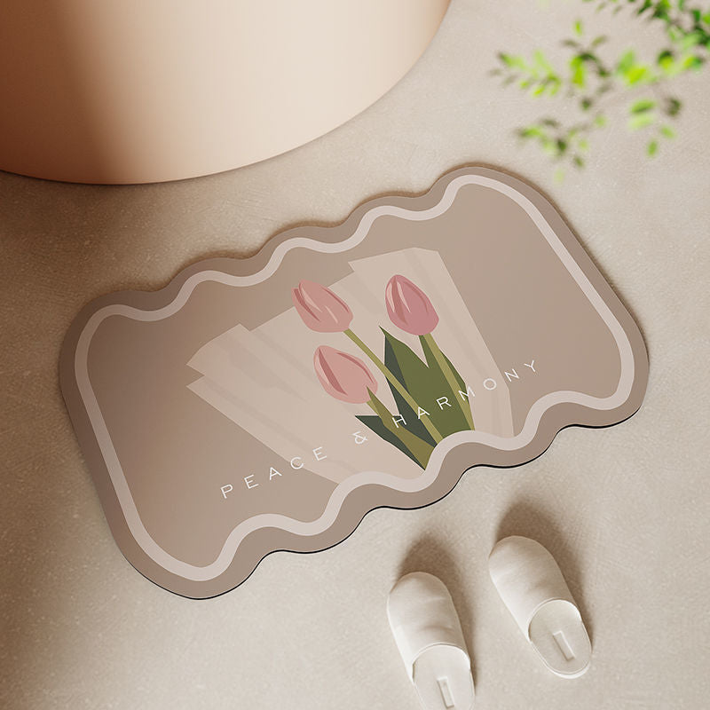 Bloemrijke Decoratieve Gebiedsmat voor Huisdecoratie