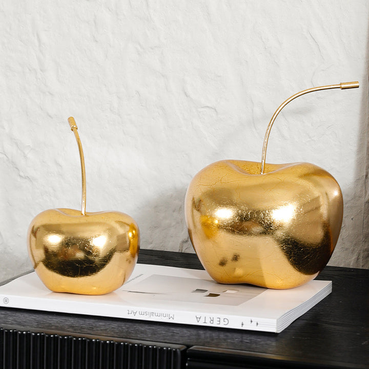 Decoratieve Gouden Appel Sculptuur