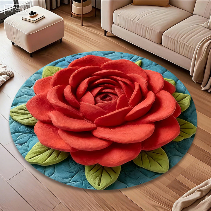 3D Bloem-Thema Tapijt