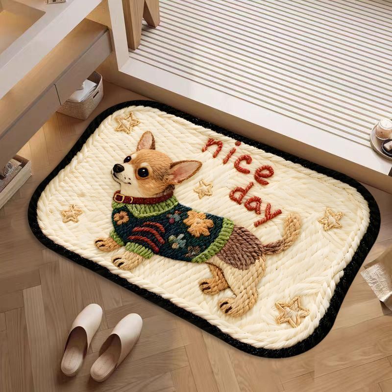 Schattig Corgi-Thema Pluche Vloerkleed