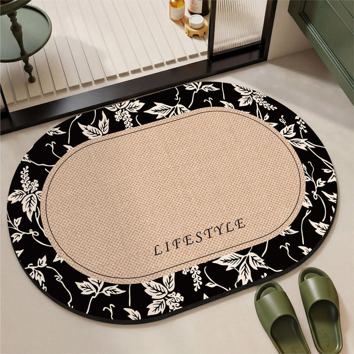Elegante Vintage Bloemenprint Vloermat