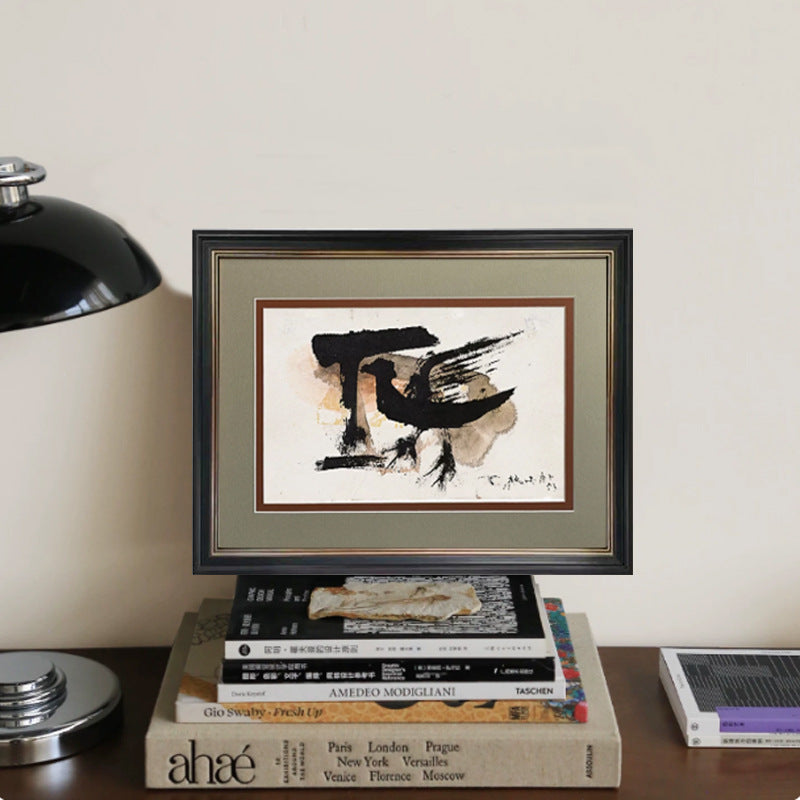 Gekaderde Abstracte Calligrafische Kunstwerk