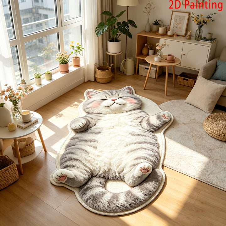 Kat-Thema Pluche Vloerkleed