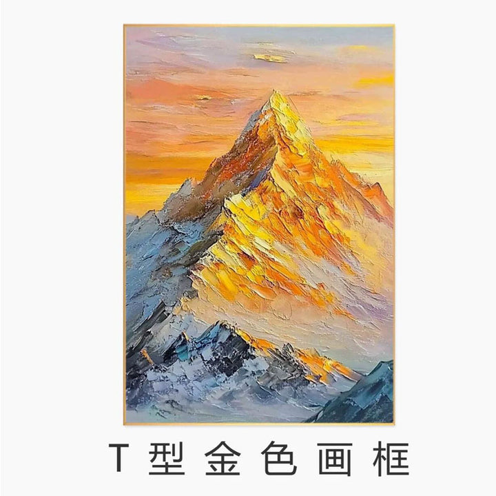 Decoratieve Berglandschap Canvas Muurkunst