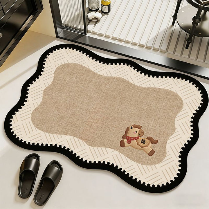 Elegante Vintage Bloemenprint Vloermat