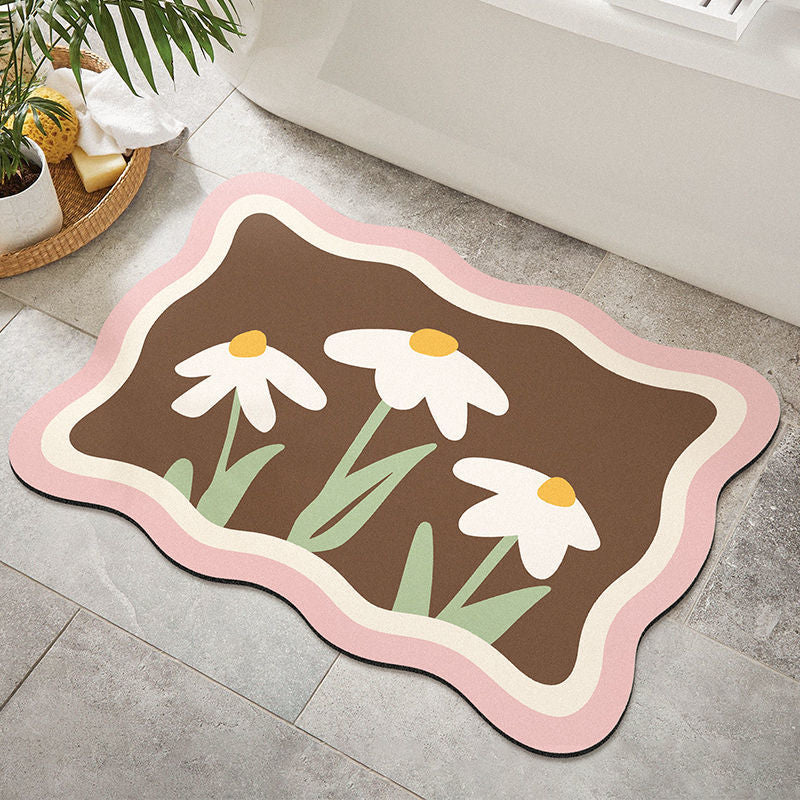 Bloemrijke Decoratieve Gebiedsmat voor Huisdecoratie