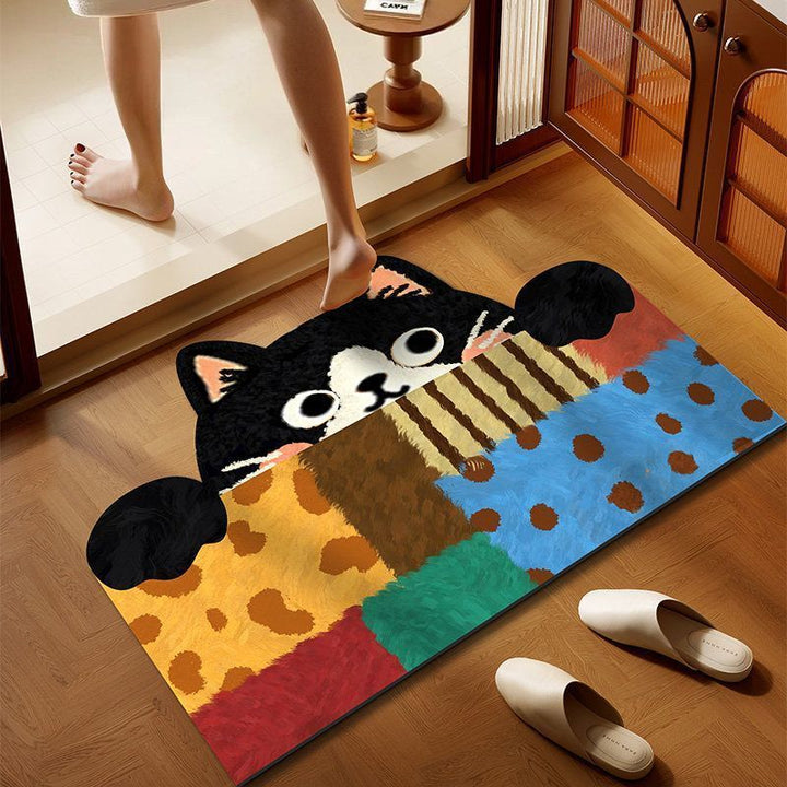 Cartoon Cat-Themed Binnen Mat