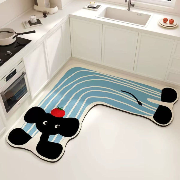 Cartoon Thema Keuken Comfort Mat