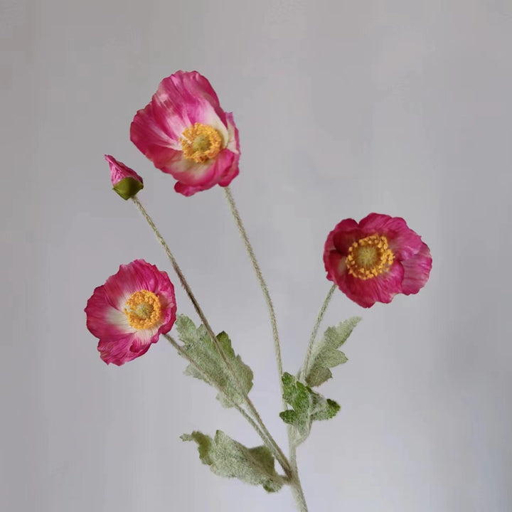 Levensechte Zijde Papaver Bloemsteel