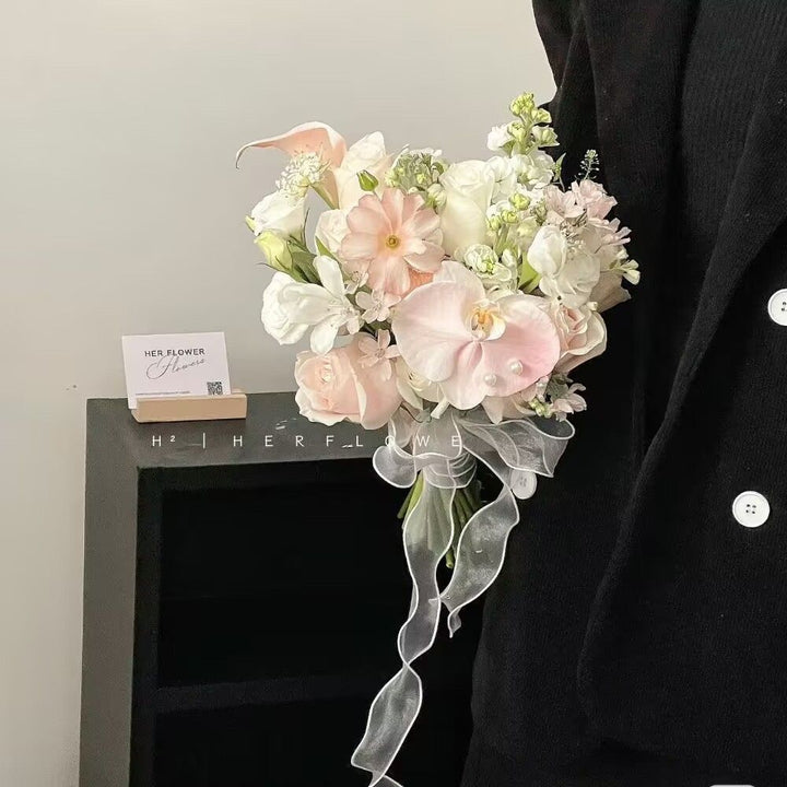 Elegante Kunstmatige Bloemen Bruidsboeket