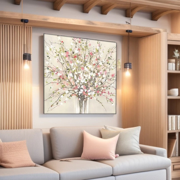 Floraal Themed Canvas Wanddecoratie