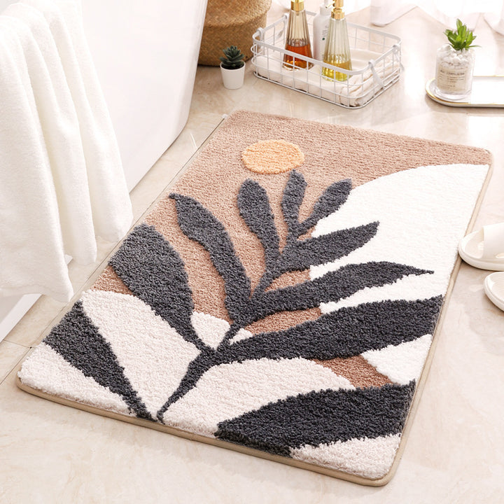 Zachte Pluche Blad-Design Badmat