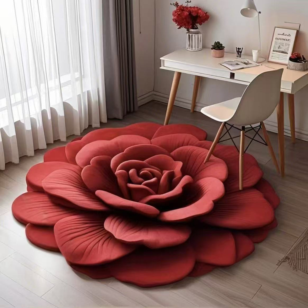 Bloemvormig Pluche Vloerkleed