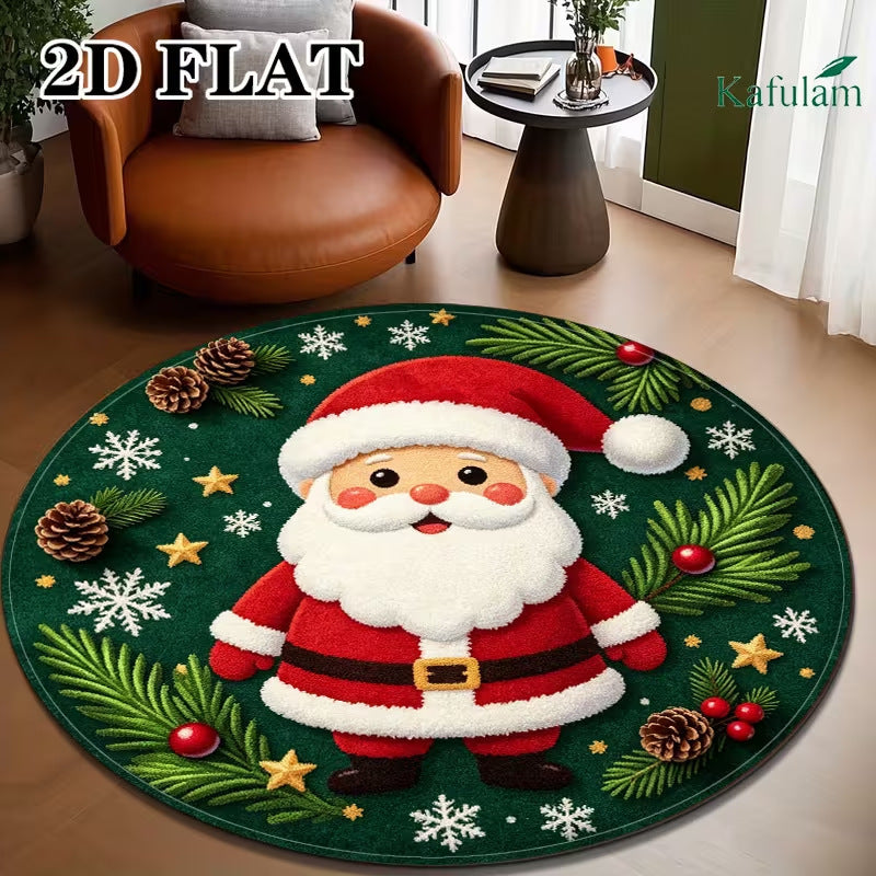 3D Kerstthema Tapijt