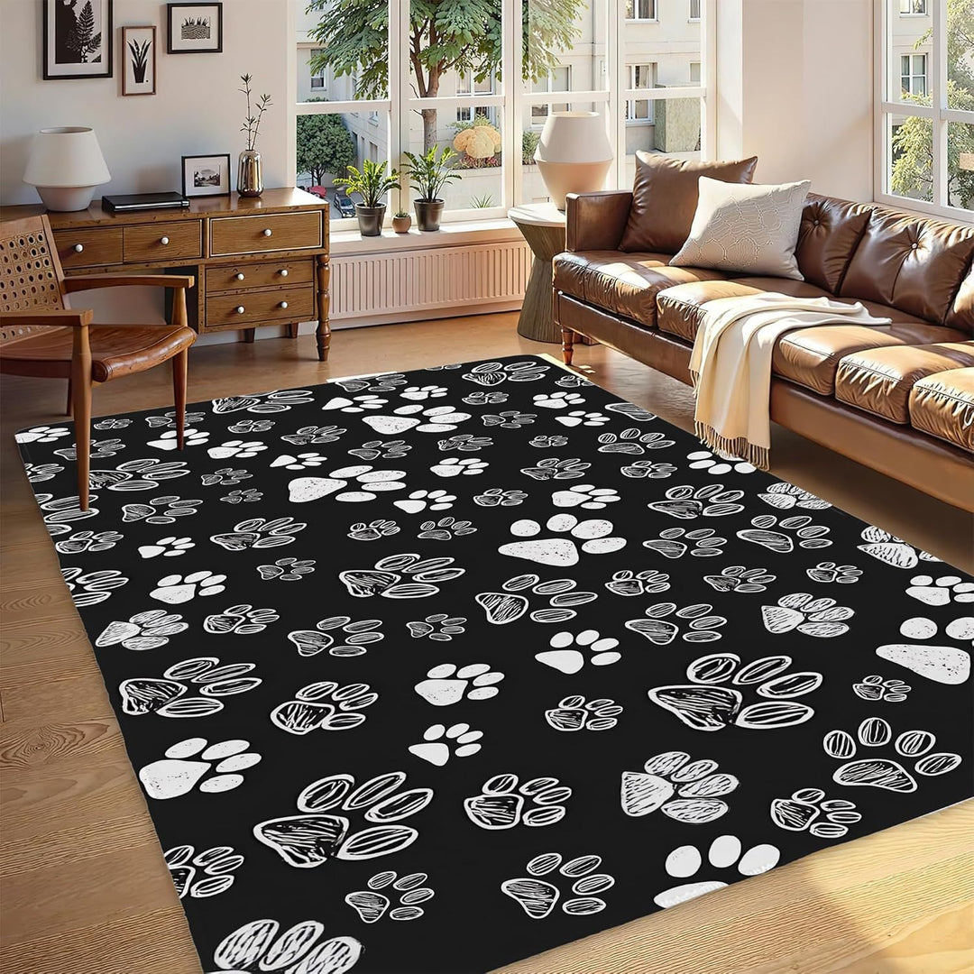 Abstract Leaf Print Gebied Tapijt