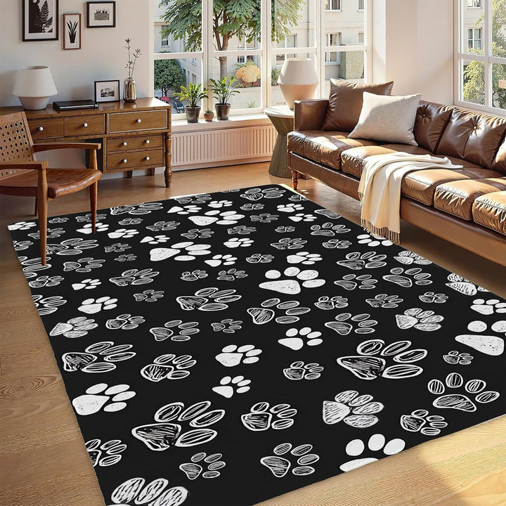 Abstract Leaf Print Gebied Tapijt