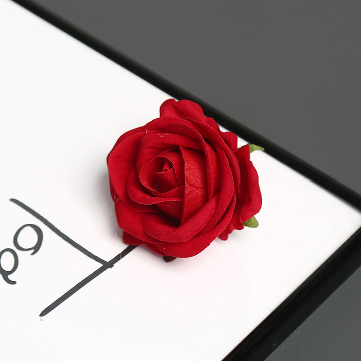Elegante Zijde Rozen Speld voor Decoratief Gebruik