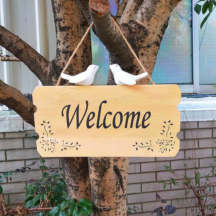 Decoratieve Houten Deurschild