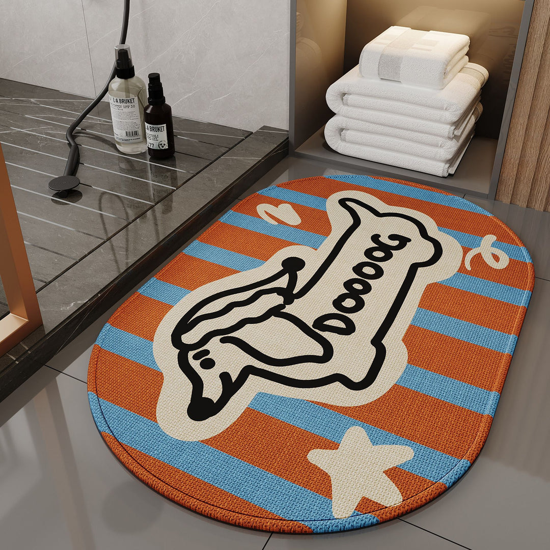 Schattige Honden-Thema Antislip Badmat