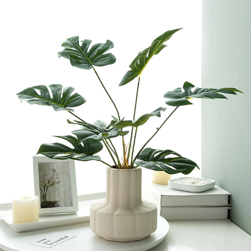 Decoratieve Monstera Blad Plantenarrangement voor Thuis