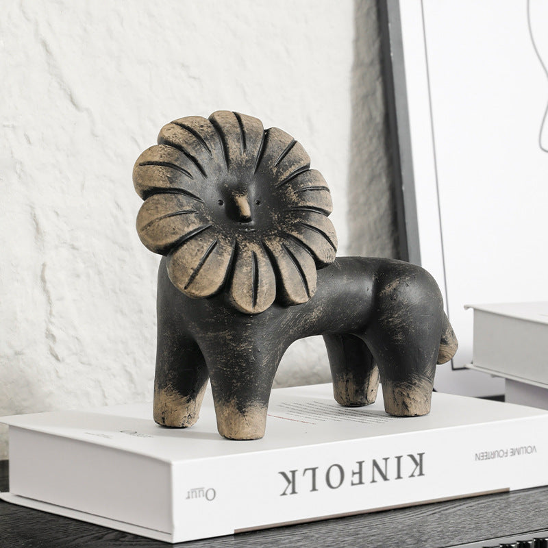 Artistieke Leeuw Figurine Beeldhouwwerk