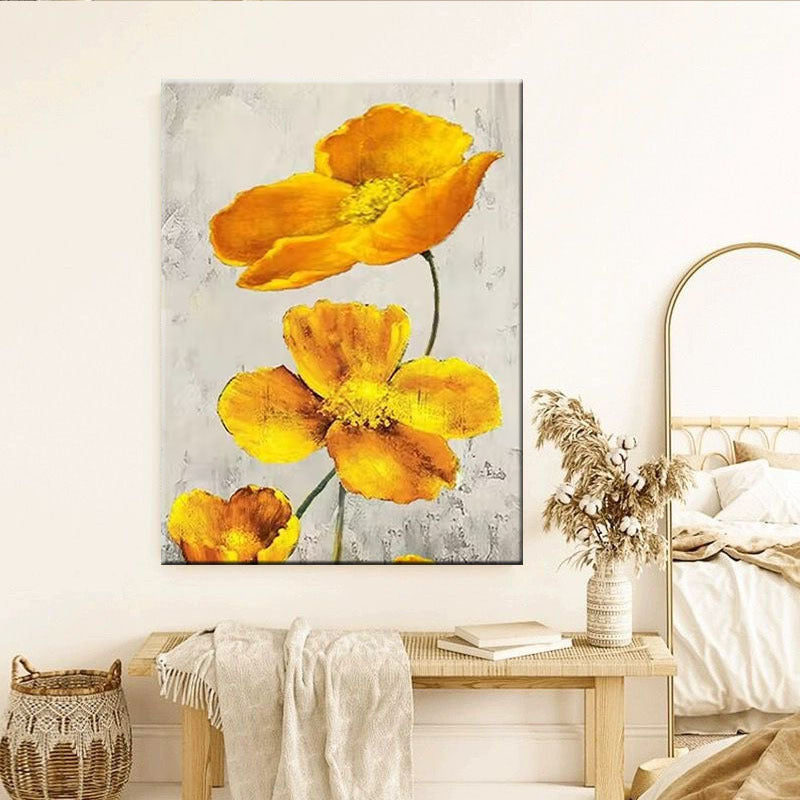 Bloemrijke Textuur Muurdecoratie