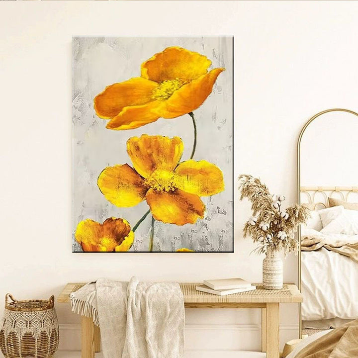 Bloemrijke Textuur Muurdecoratie