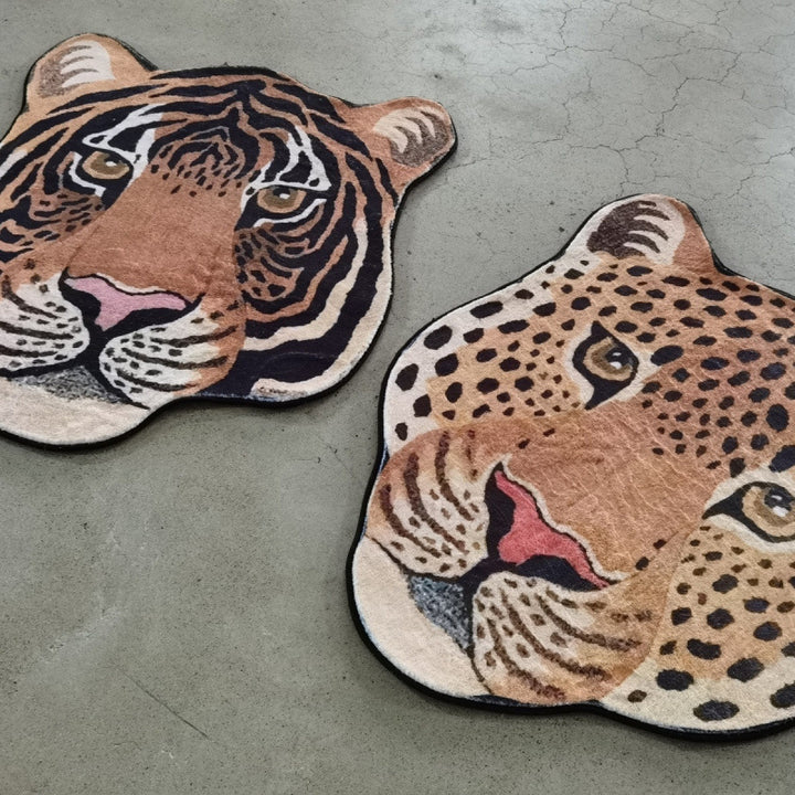 Leopard-Thema Pluche Vloerkleed