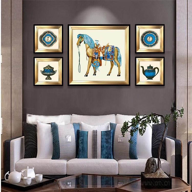 Creatieve Paardrij Kunst Wanddecoratie