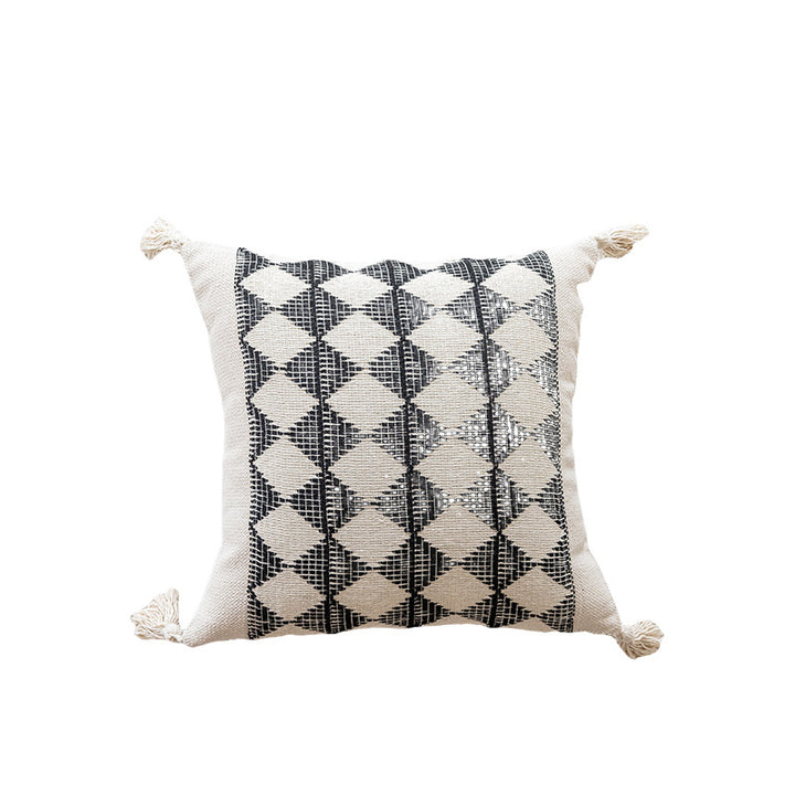 Geweven Geometrisch Patroon Accent Kussen