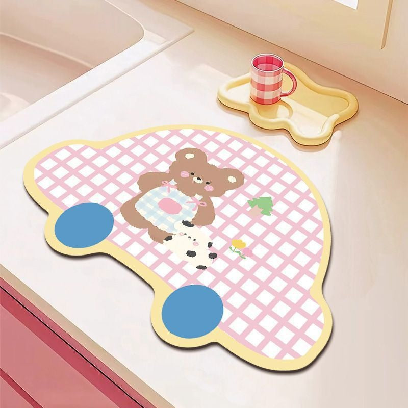 Cartoon Bear-Themed Keukenmat