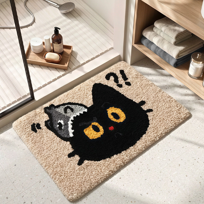 Pluche Cartoon Kat Badmat