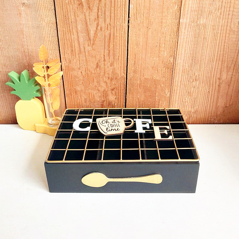 Koffieopslagorganizer met vakken