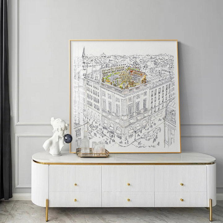 Geïllustreerde Stadstatus Muurkunst