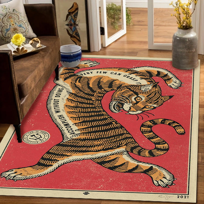 Artistiek Tijger-Geïnspireerd Vloerkleed
