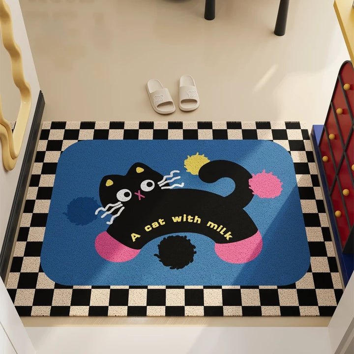 Cat-Themed Decoratieve Gebiedsdoek voor Thuisdecoratie