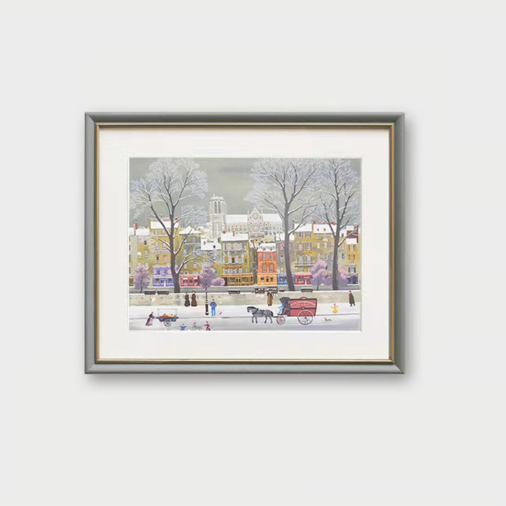Ingelijste Winterlandschap Kunstwerk