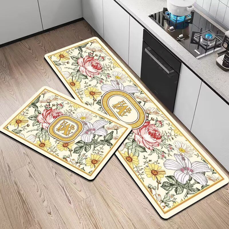 Artistieke Bloemen Keukenmat Set