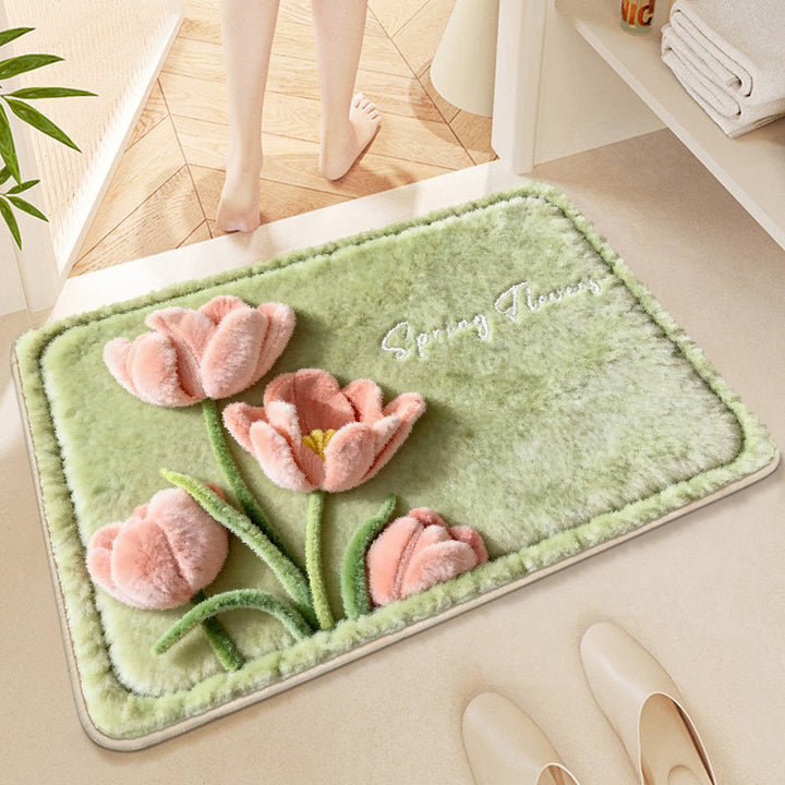 Floral Geborduurde Badmat