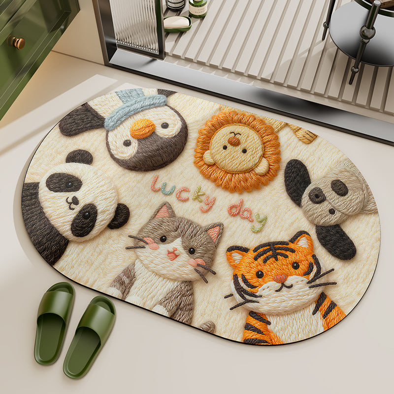 Speelse Dierenthema Vloerkleed