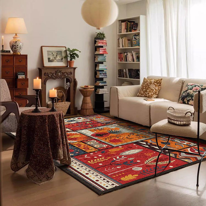 Vintage Bloemcollage Area Rug