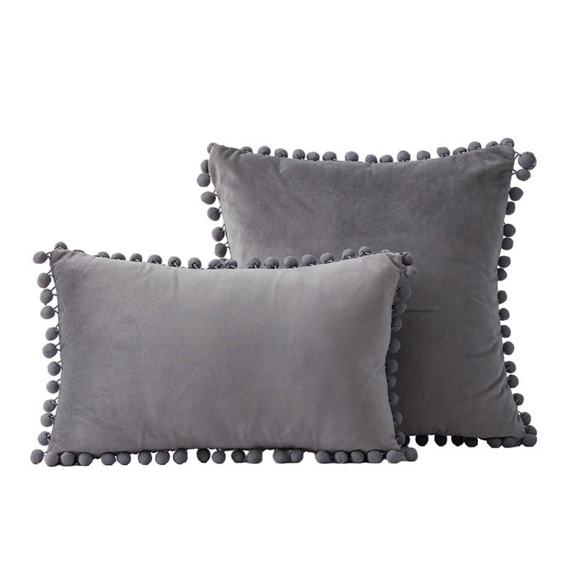 Decoratieve Pom-Pom Accent Kussen