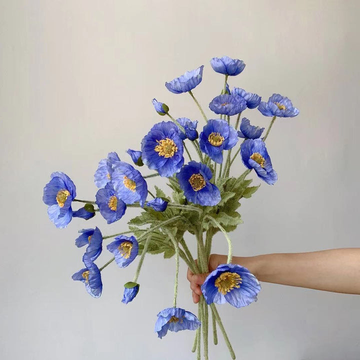 Levensechte Zijde Papaver Bloemsteel
