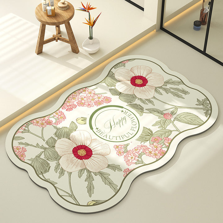 Decoratieve Bloemen Vloerkleed