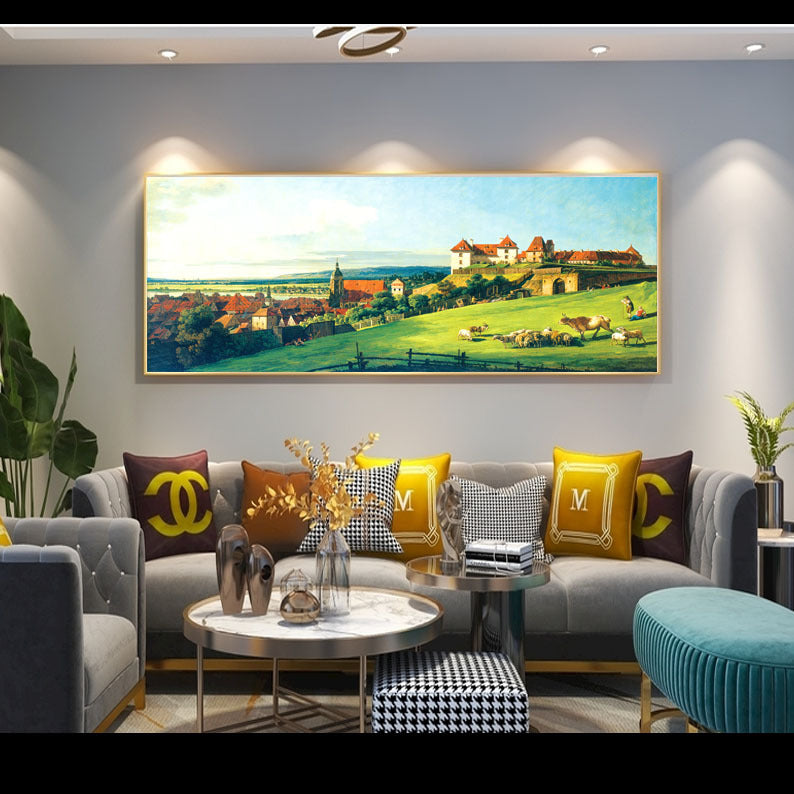 Grote Landschap Gecadreerd Canvas Kunst