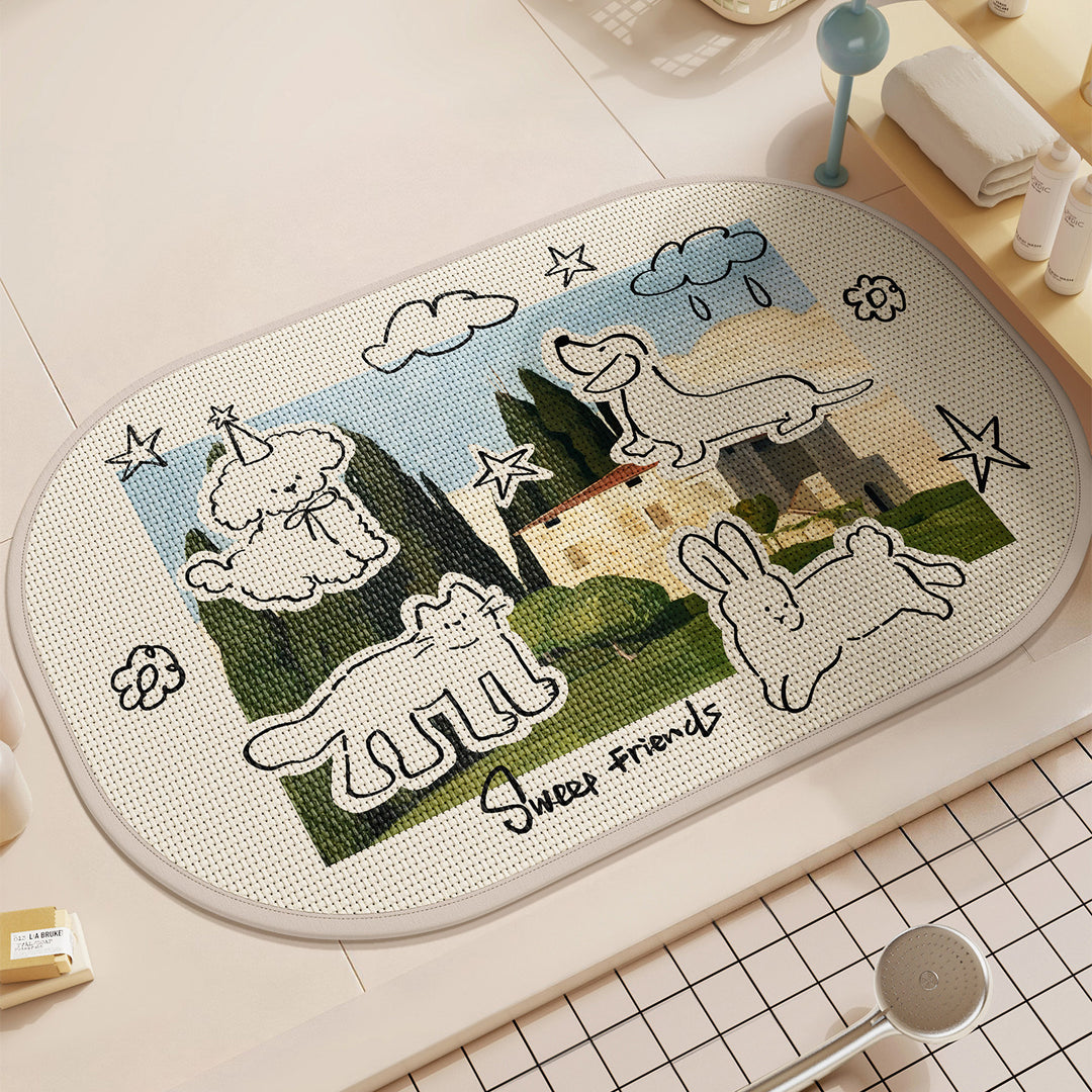 Decoratieve Dierenthema Gebiedsmat