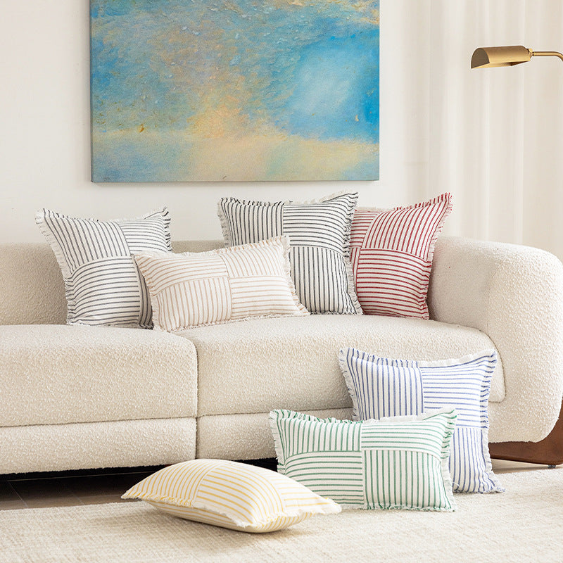 Textured Stripe Decoratieve Gooi Kussen