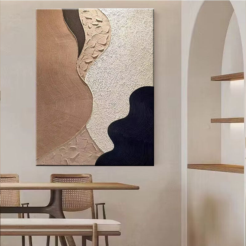 Gelaagde Abstracte Wanddecoratie met Textuur