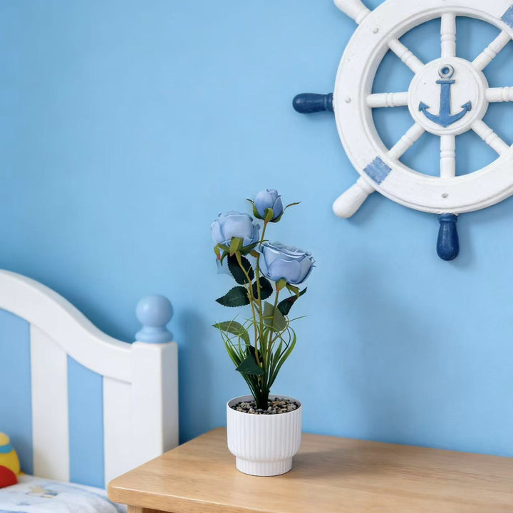 Elegante kunstmatige rozenboeket voor thuisdecoratie display